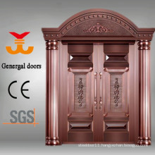 Expensive luxury villas copper front door